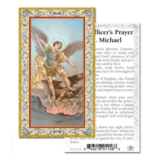 100-Pack - St Michael Policeman'S Prayer Holy Card