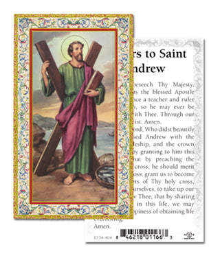 100-Pack - St Andrew Holy Card