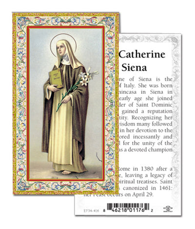 100-Pack - St Catherine Of Siena Holy Card