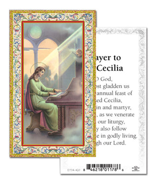 100-Pack - Prayer To St Cecilia Holy Card