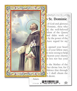 100-Pack - Prayer To St Dominic Holy Card