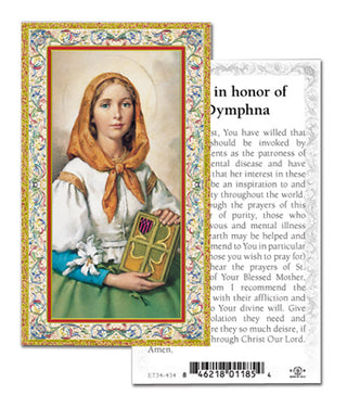 100-Pack - Prayer In Honor Of St Dymphna Holy Card