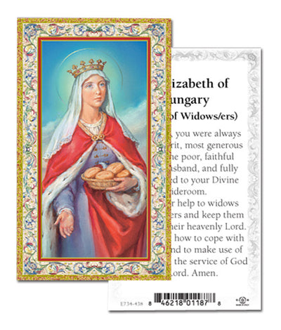 100-Pack - St Elizabeth Of Hungary Widows and Widowers Holy Card