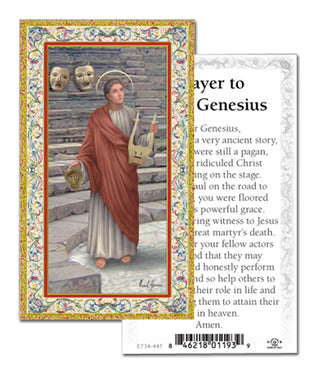 100-Pack - St Genesius Holy Card