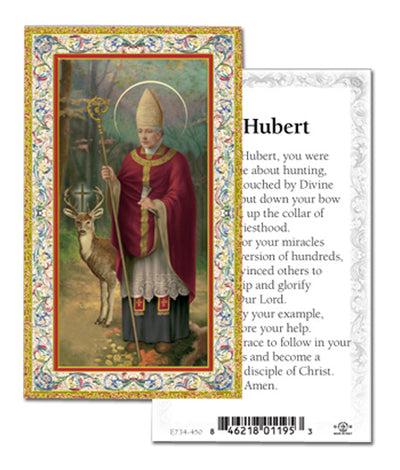 100-Pack - St Hubert Holy Card **Confirm Subject**