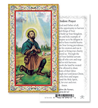 Saint Isidore Holy Card 100-Pack
