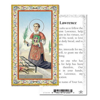 100-Pack - St Lawrence Holy Card