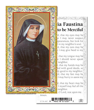 100-Pack - St Maria Faustina Holy Card