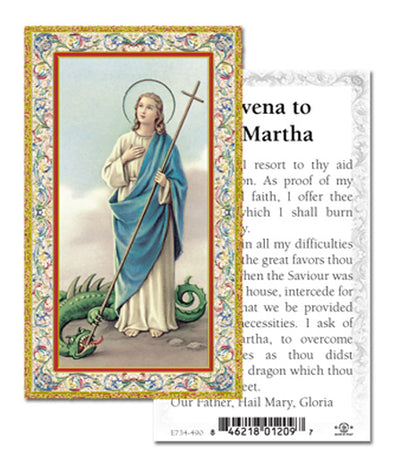 100-Pack - St Martha Holy Card