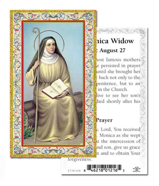 100-Pack - St Monica Holy Card