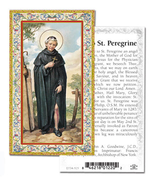 100-Pack - St Peregrine Holy Card