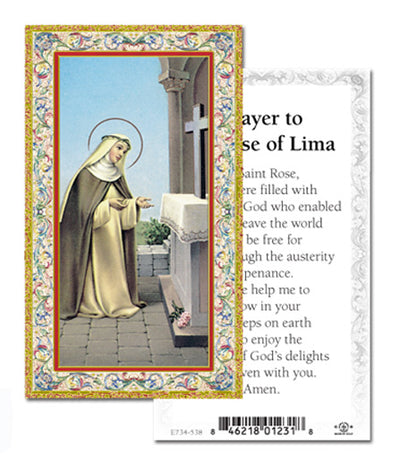 100-Pack - St Rose Of Lima Holy Card