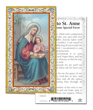 100-Pack - St Anne Prayer Obtain Favor Holy Card