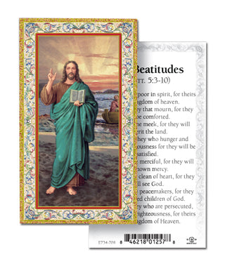 100-Pack - The Beatitudes Christ Blessing Holy Card