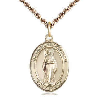 14kt Gold Virgin of the Globe Medal Engraved Catholic Saint Jewelry