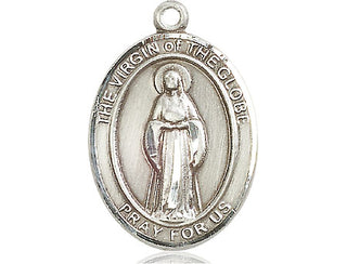 Sterling Silver Virgin of the Globe Medal Catholic Jewelry Engraved Catholic Saint Jewelry