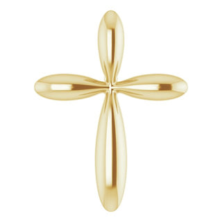 14K Yellow 14.65x11.2 mm Cross Pendant