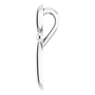Platinum 14.65x11.2 mm Cross Pendant