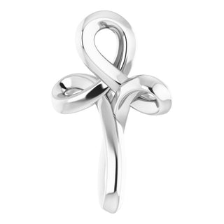 14K White Youth Cross Pendant
