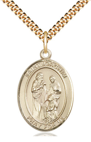 14kt Gold Filled Saint Joachim Medal Catholic Jewelry Engraved Catholic Saint Jewelry