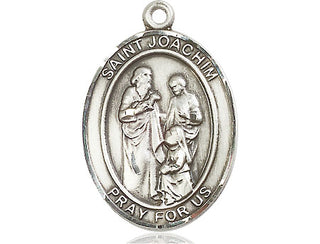 Sterling Silver Saint Joachim Medal Catholic Jewelry Engraved Catholic Saint Jewelry