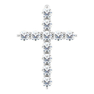 Sterling Silver 1/4 CTW Natural Diamond Cross Pendant