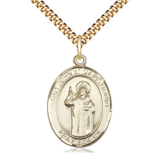 14kt Gold Filled Saint John of Capistrano Medal Catholic Jewelry Engraved Catholic Saint Jewelry