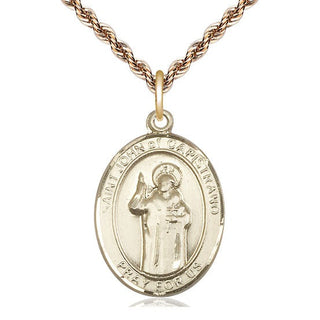 14kt Gold Filled Saint John of Capistrano Medal Catholic Jewelry Engraved Catholic Saint Jewelry