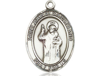 Pewter Saint John of Capistrano Medal Engraved Catholic Saint Jewelry