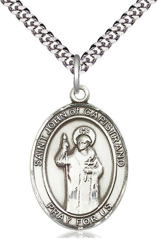 Sterling Silver Saint John of Capistrano Medal Catholic Jewelry Engraved Catholic Saint Jewelry