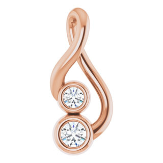 14K Rose .07 CTW Natural Diamond Hold You Forever Pendant