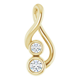 14K Yellow .07 CTW Natural Diamond Hold You Forever Pendant