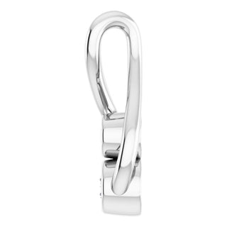 14K White .07 CTW Natural Diamond Hold You Forever Pendant