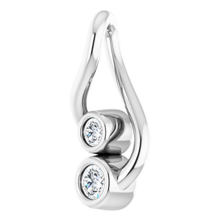 Sterling Silver .07 CTW Natural Diamond Hold You Forever Pendant