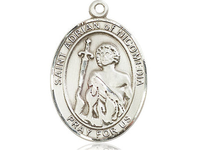 Sterling Silver St. Adrian of Nicomedia Medal | Large | Engravable
