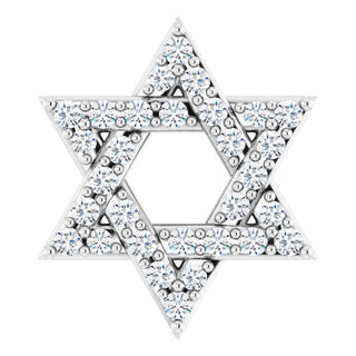 Platinum 1/10 CTW Natural Diamond Star of David Pendant