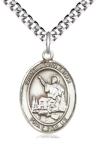 Sterling Silver Saint John Licci Medal Catholic Jewelry Engraved Catholic Saint Jewelry