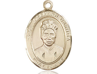 14kt Gold Filled Saint Josephine Bakhita Medal Engraved Catholic Saint Jewelry
