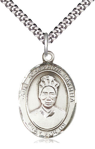 Sterling Silver Saint Josephine Bakhita Medal Catholic Jewelry Engraved Catholic Saint Jewelry