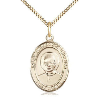 14kt Gold Filled Saint Josemaria Escriva Medal Catholic Jewelry Engraved Catholic Saint Jewelry