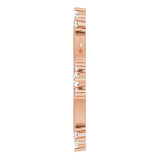 14K Rose 1/5 CTW Lab-Grown Diamond Miraculous Mary Necklace Center