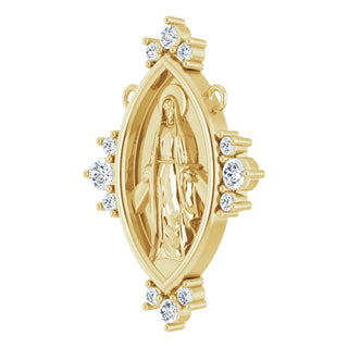 14K Yellow 1/5 CTW Natural Diamond Miraculous Necklace Center