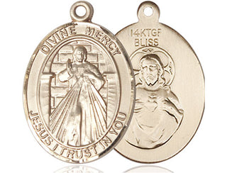 14kt Gold Filled Divine Mercy Medal