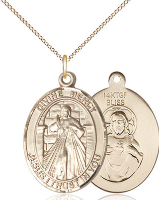 14kt Gold Filled Divine Mercy Medal Catholic Jewelry