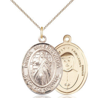 14kt Gold Filled Divina Misericordia Medal Catholic Jewelry