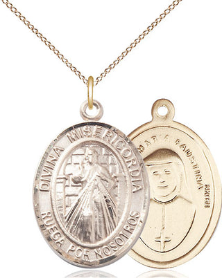 14kt Gold Divina Misericordia Medal