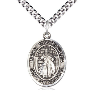 Pewter Divina Misericordia Medal Catholic Jewelry