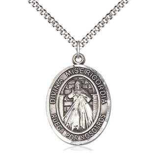 Pewter Divina Misericordia Medal Catholic Jewelry