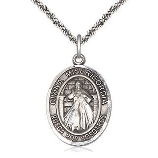 Sterling Silver Divina Misericordia Medal Catholic Jewelry