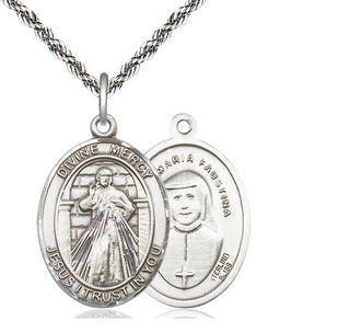 Sterling Silver Divine Mercy Medal Catholic Jewelry